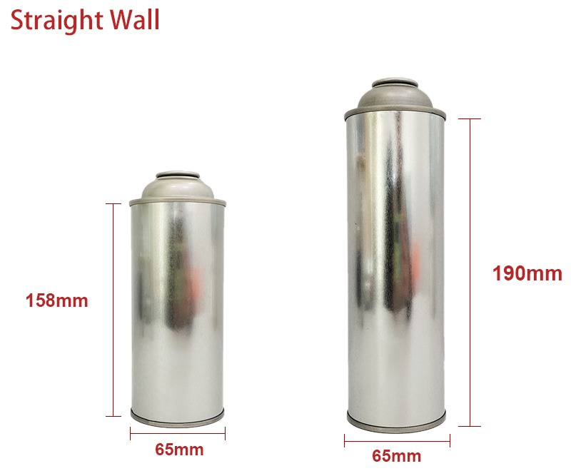 straight wall type aerosol tin canas