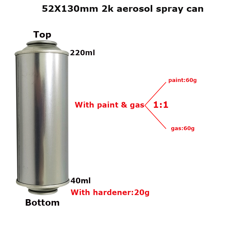 empty 52x130mm 2k aerosol tin can