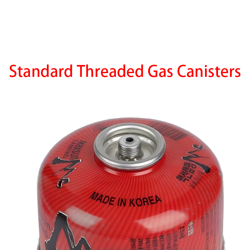 camping gas canister with standard threaded valve