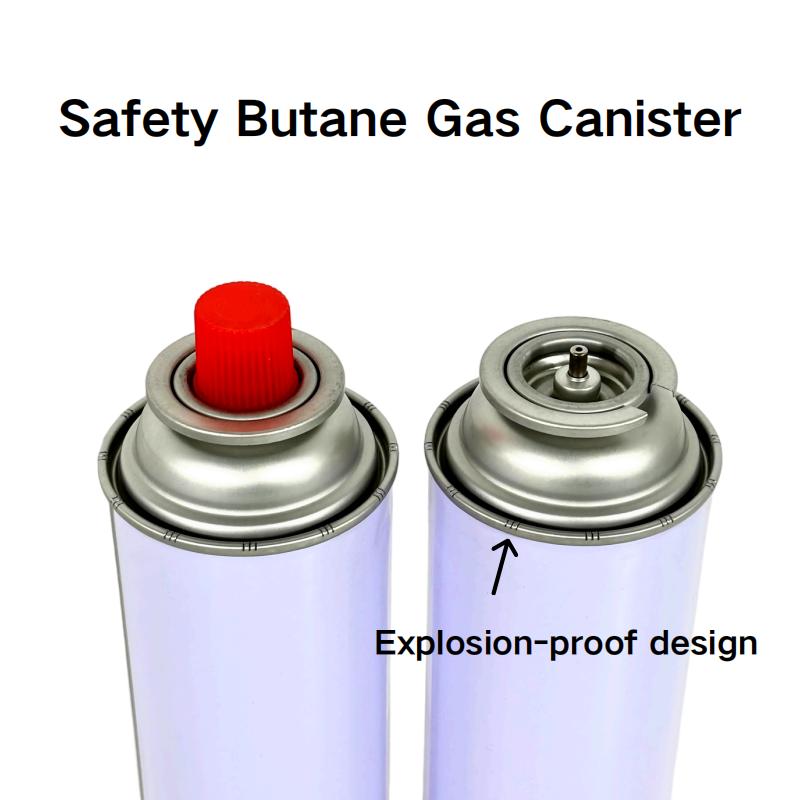 butane gas canister with explosion-proof design